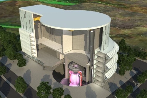cutaway graphic of the STEP fusion power plant design